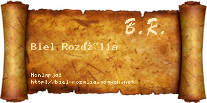 Biel Rozália névjegykártya
